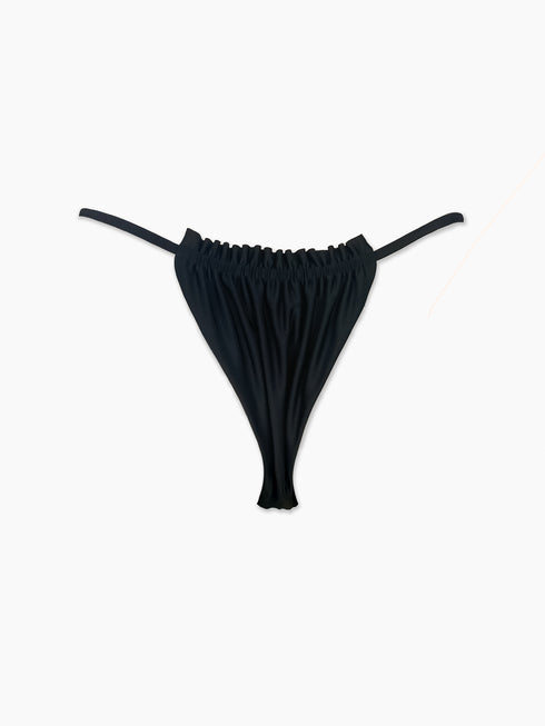 The Anita Ruffle Edge Bottom - Carbon